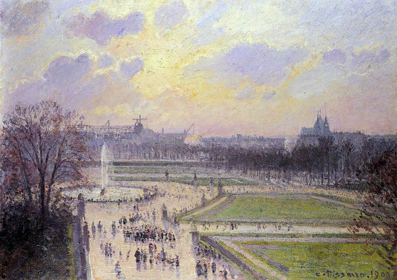  Camille Pissarro The Bassin des Tuileries: Afternoon - Canvas Art Print