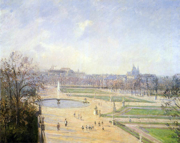  Camille Pissarro The Bassin des Tuileries: Afternoon, Sun - Canvas Art Print