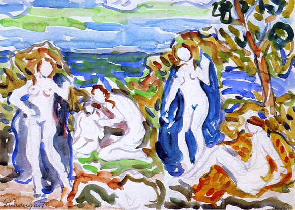  Maurice Prendergast The Bathers - Canvas Art Print