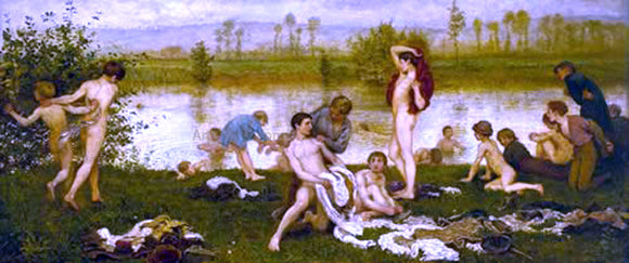  Frederick Walker The Bathers - Canvas Art Print