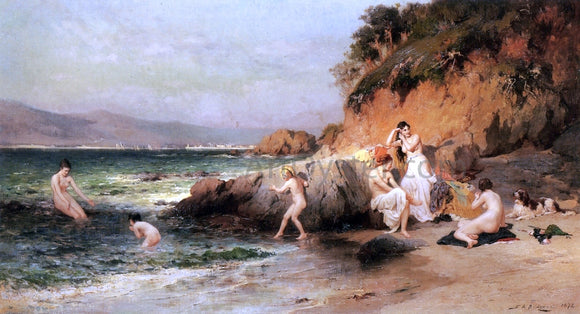  Frederick Arthur Bridgeman The Bathing Beauties - Canvas Art Print