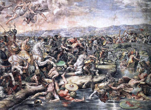  Raphael The Battle at Pons Milvius (detail) (Stanza di Constantino) - Canvas Art Print