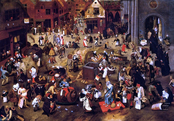  The Younger Pieter Bruegel The Battle Between Lent and Carnival - Canvas Art Print