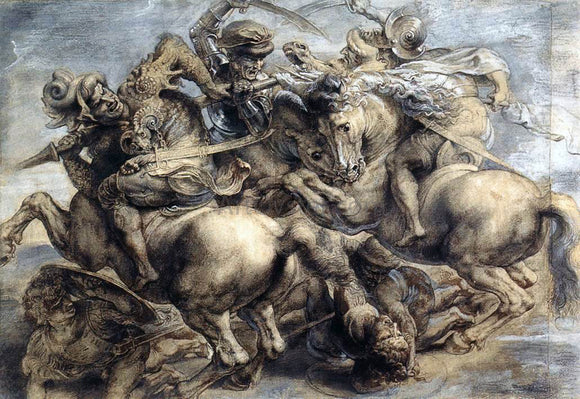  Leonardo Da Vinci The Battle of Anghiari - Canvas Art Print