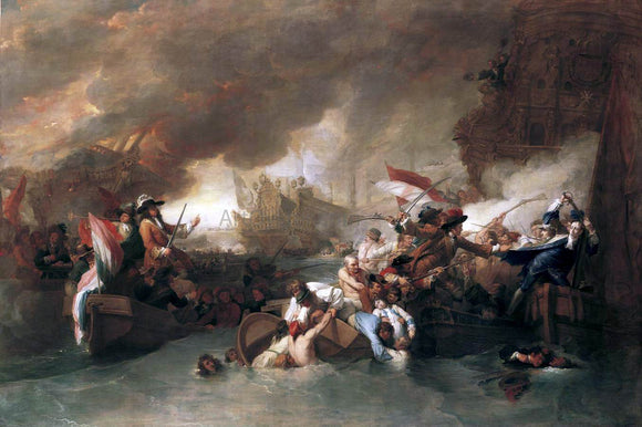  Benjamin West The Battle of La Hogue - Canvas Art Print