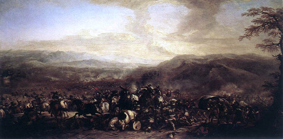  Jacques Courtois The Battle of Mongiovino - Canvas Art Print