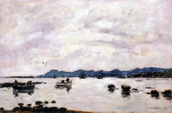  Eugene-Louis Boudin The Bay and the Mountains of L'Esterel, Golfe-Juan - Canvas Art Print