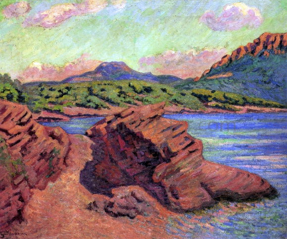  Armand Guillaumin The Bay of Agay - Canvas Art Print