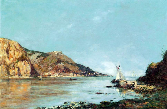  Eugene-Louis Boudin The Bay of Fourmis, Beaulieu - Canvas Art Print