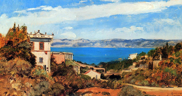  Paul-Camille Guigou The Bay of Marseille, Saint-Henri - Canvas Art Print
