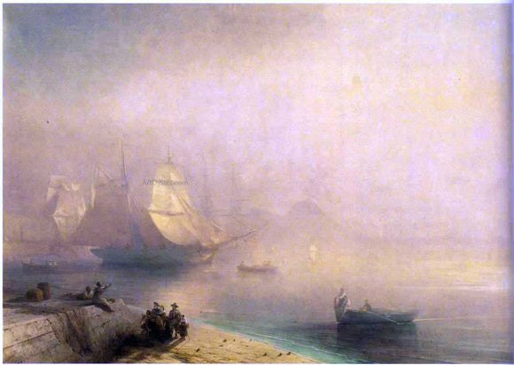  Ivan Constantinovich Aivazovsky The Bay of Naples on misty morning - Canvas Art Print