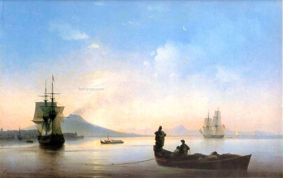  Ivan Constantinovich Aivazovsky The Bay of Naples on morning - Canvas Art Print