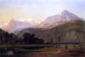  Thomas Worthington Whittredge The Bay of Uri, Lake Lucerne - Canvas Art Print