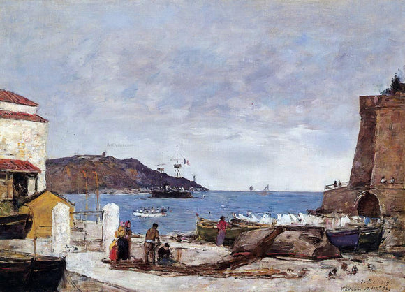  Eugene-Louis Boudin The Bay of Villefranche, the Port - Canvas Art Print