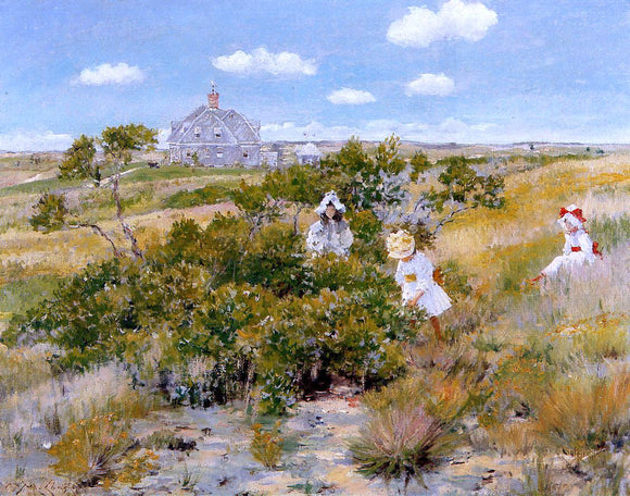  William Merritt Chase The Bayberry Bush (also known as Chase Homestead: Shinnecock Hills)) - Canvas Art Print