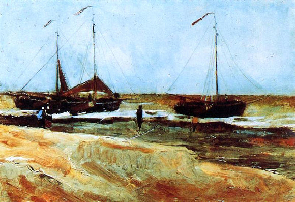  Vincent Van Gogh The Beach at Scheveningen in Calm Weather - Canvas Art Print