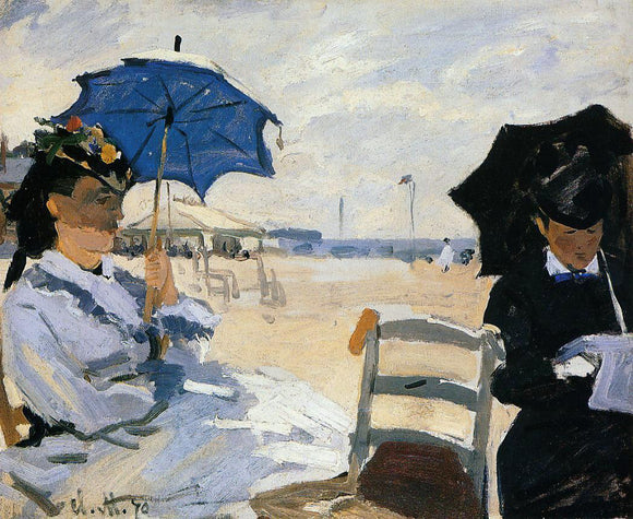  Claude Oscar Monet The Beach at Trouville - Canvas Art Print