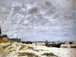  Eugene-Louis Boudin The Beach, Berck - Canvas Art Print