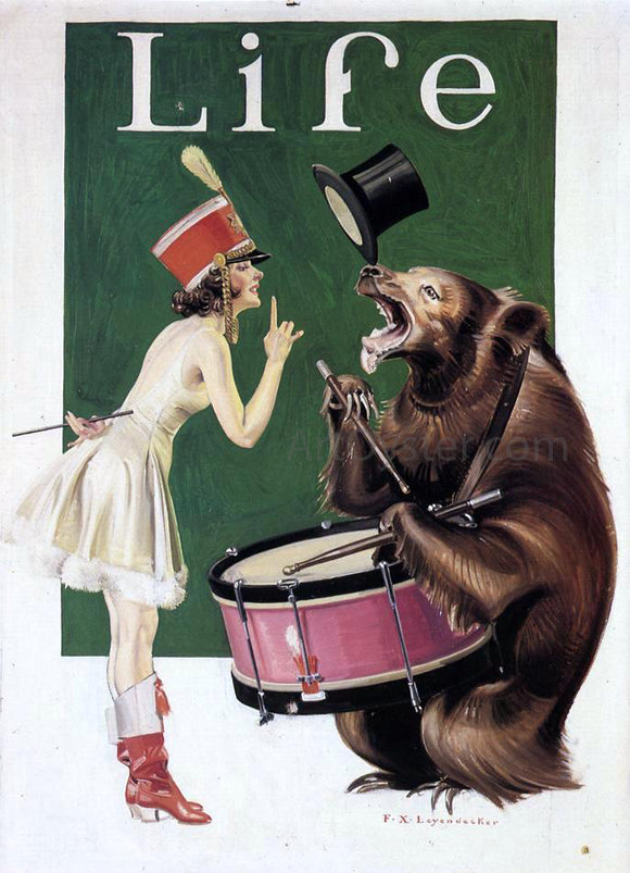  Frank Xavier Leyendecker The Bear Trainer - Canvas Art Print