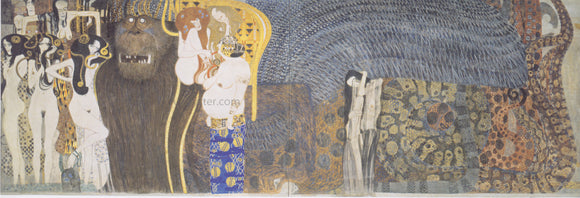  Gustav Klimt The Beethoven Frieze the Hostile Powers Far Wall - Canvas Art Print