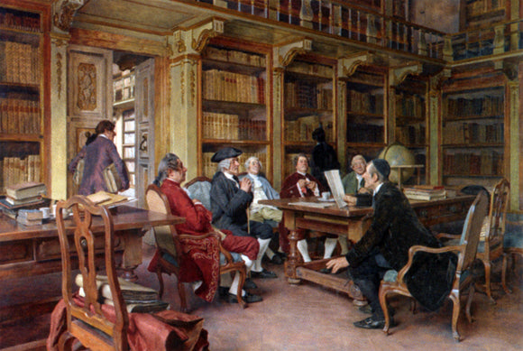  Tito-Giovanni Lessi The Bibliophiles - Canvas Art Print