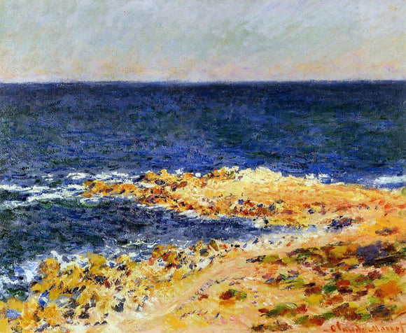  Claude Oscar Monet The 'Big  Blue' at Antibes (also known as The Seat at Antibes) - Canvas Art Print