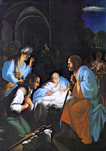  Carlo Saraceni The Birth of Christ - Canvas Art Print