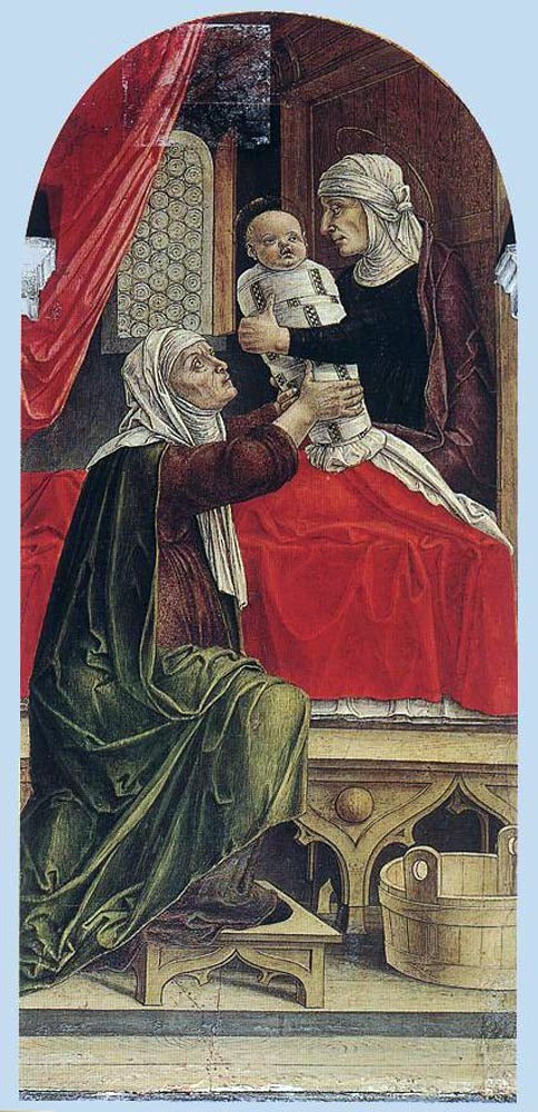  Bartolomeo Vivarini The Birth of Mary - Canvas Art Print