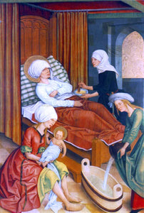  Master Pfullendorf Altar The Birth of Mary - Canvas Art Print