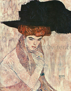  Gustav Klimt The Black Feather Hat - Canvas Art Print