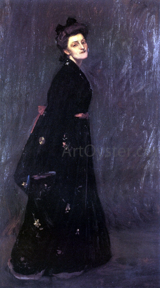  William Merritt Chase The Black Kimono - Canvas Art Print