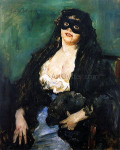  Lovis Corinth The Black Mask - Canvas Art Print