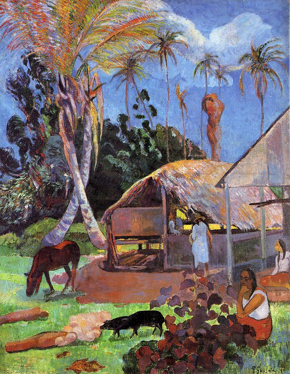  Paul Gauguin The Black Pigs - Canvas Art Print