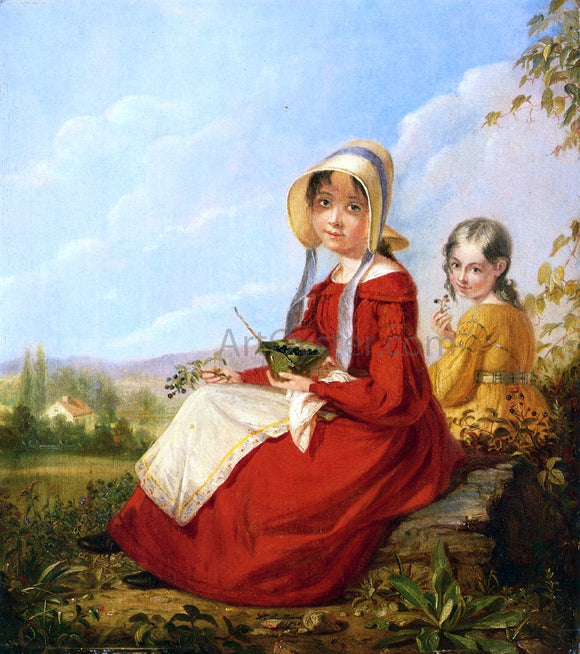  William Sidney Mount The Blackberry Girls - Canvas Art Print
