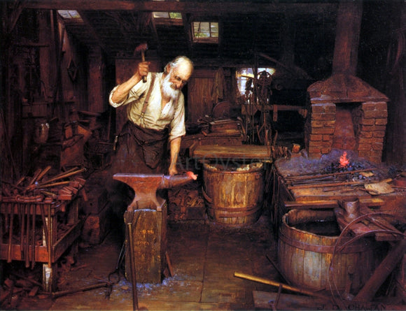  Jefferson David Chalfant The Blacksmith - Canvas Art Print