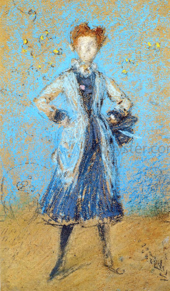  James McNeill Whistler The Blue Girl - Canvas Art Print