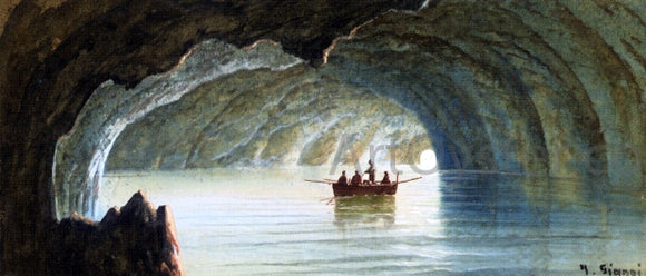  Girolamo Gianni The Blue Grotto, Capri - Canvas Art Print