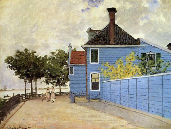  Claude Oscar Monet The Blue House at Zaandam - Canvas Art Print
