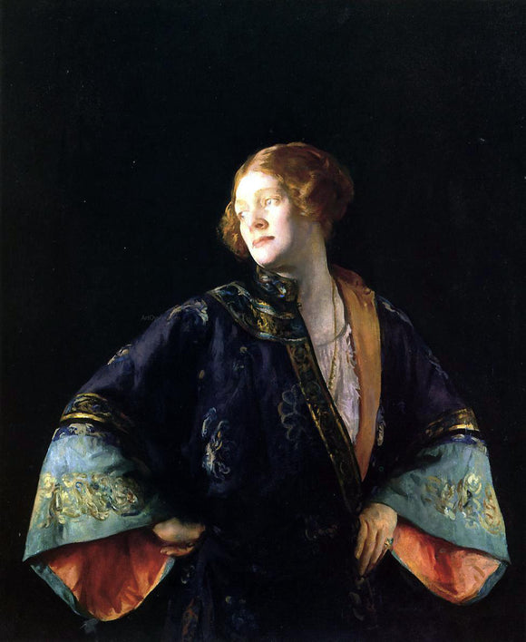  Joseph DeCamp The Blue Mandarin Coat (also known as The Blue Kimono) - Canvas Art Print