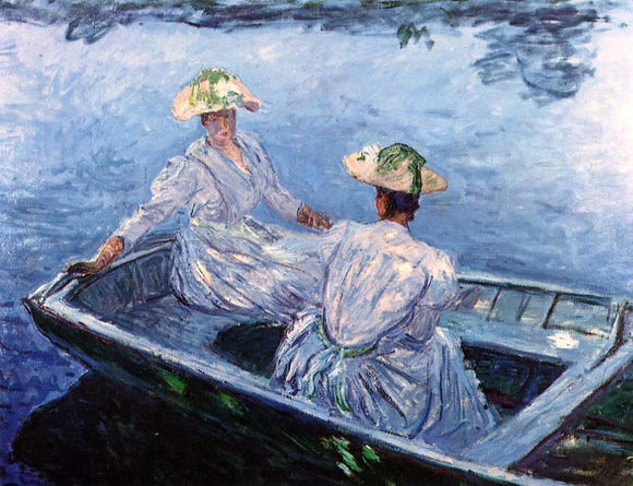  Claude Oscar Monet A Blue Row Boat - Canvas Art Print