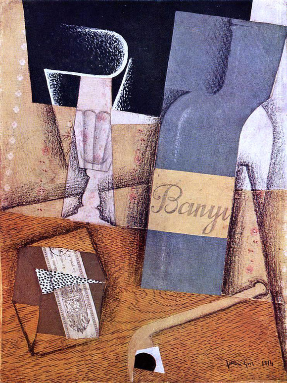  Juan Gris The Bottle of Banyuls - Canvas Art Print