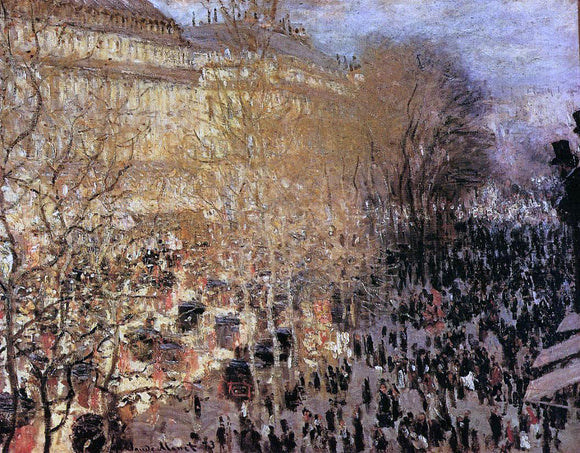 Claude Oscar Monet The Boulevard des Capuchine (also known as Boulevard des Capucines) - Canvas Art Print