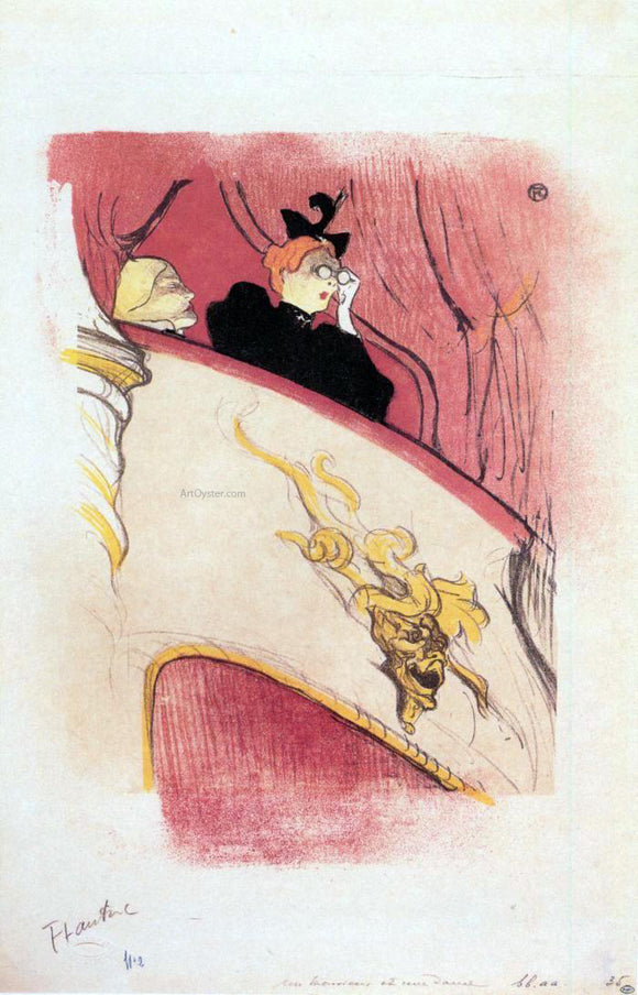  Henri De Toulouse-Lautrec The Box with the Guilded Mask - Canvas Art Print