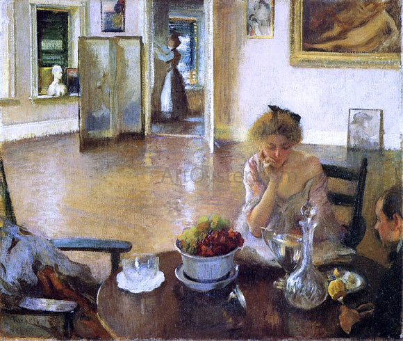  Edmund Tarbell A Breakfast Room (also known as In the Breakfast Room) - Canvas Art Print