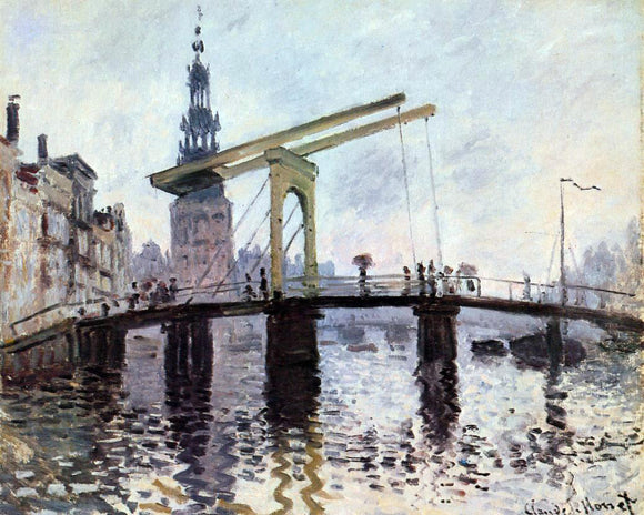  Claude Oscar Monet The Bridge, Amsterdam - Canvas Art Print