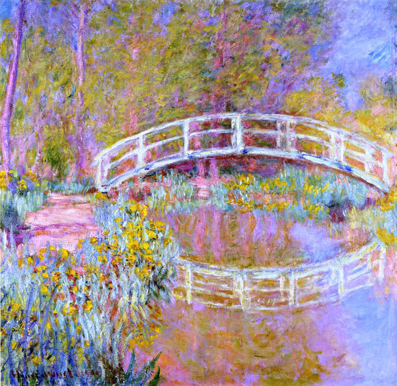  Claude Oscar Monet A Bridge in Monet's Garden - Canvas Art Print