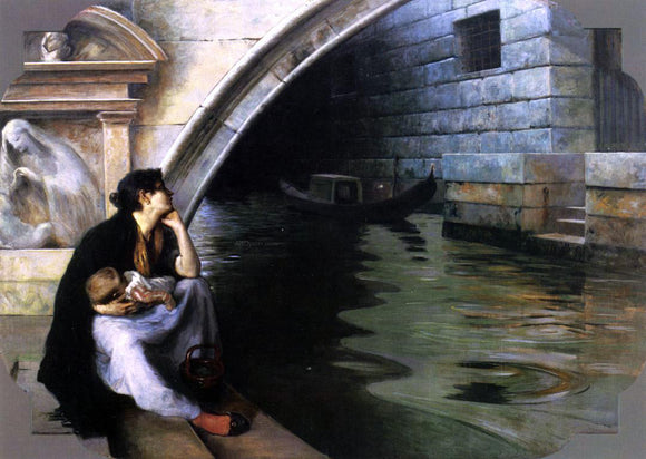  Ralph Wormsley Curtis The Bridge of Sighs, Venice - Canvas Art Print