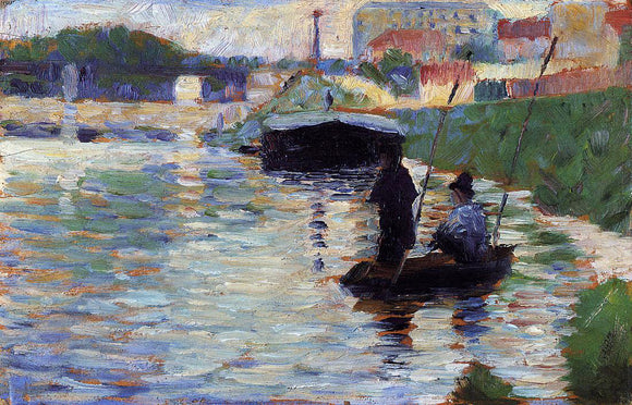 Georges Seurat The Bridge - View of the Seine - Canvas Art Print