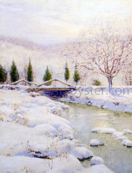  Walter Launt Palmer The Bridge, Winter - Canvas Art Print