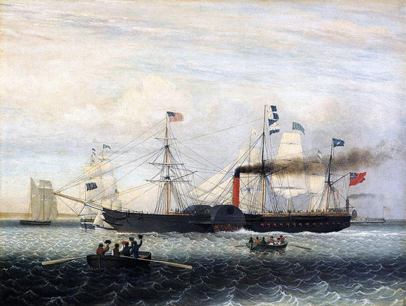  Fitz Hugh Lane The Britannia Entering Boston Harbor - Canvas Art Print